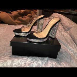 Windsor Clear Rhinestone Heels